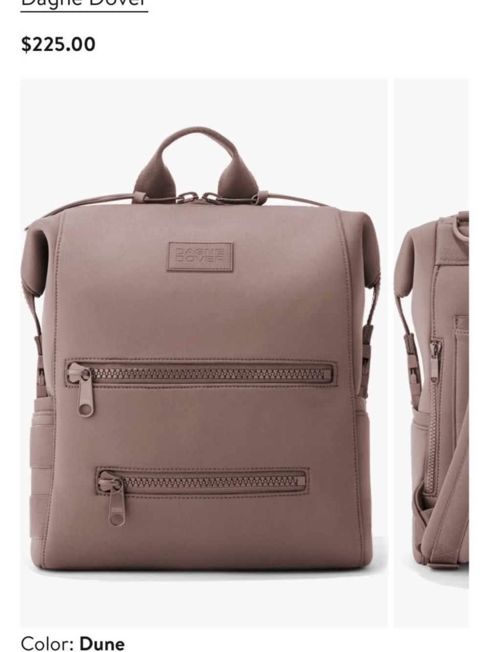 Dagne Dover Dune Backpack in Soft Taupe